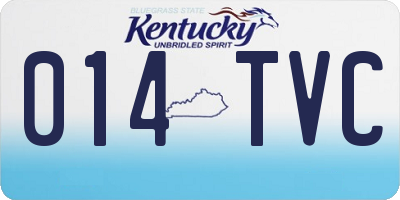 KY license plate 014TVC