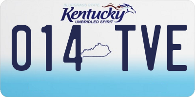 KY license plate 014TVE