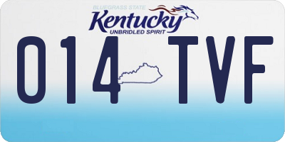 KY license plate 014TVF