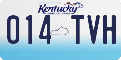 KY license plate 014TVH