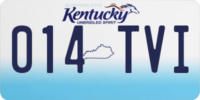 KY license plate 014TVI