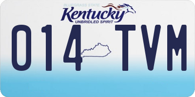 KY license plate 014TVM