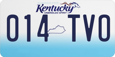 KY license plate 014TVO