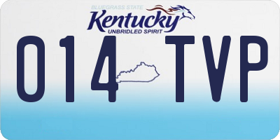 KY license plate 014TVP