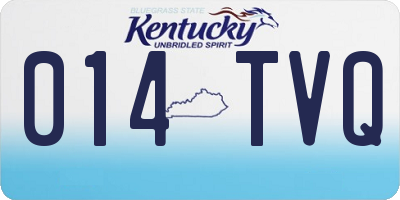KY license plate 014TVQ
