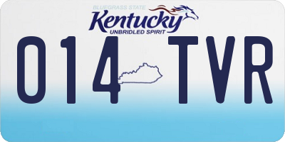 KY license plate 014TVR