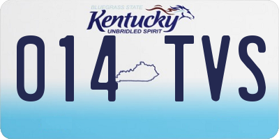 KY license plate 014TVS