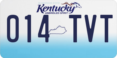 KY license plate 014TVT