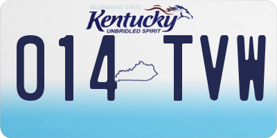 KY license plate 014TVW