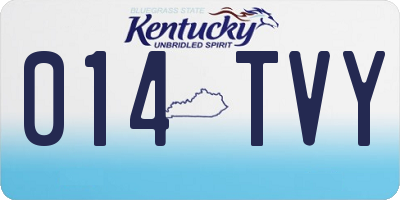 KY license plate 014TVY