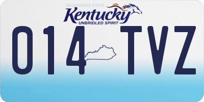 KY license plate 014TVZ