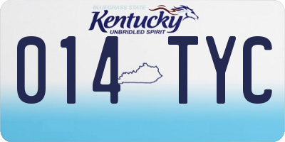 KY license plate 014TYC