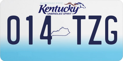 KY license plate 014TZG
