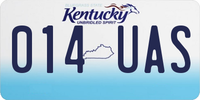 KY license plate 014UAS