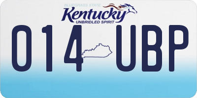 KY license plate 014UBP
