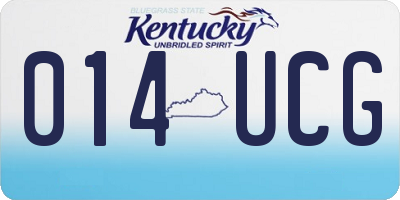 KY license plate 014UCG