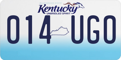 KY license plate 014UGO