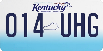 KY license plate 014UHG