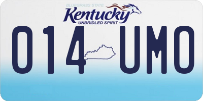 KY license plate 014UMO
