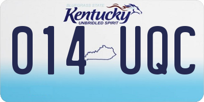 KY license plate 014UQC
