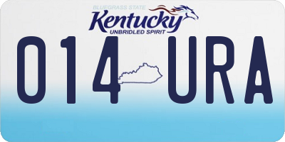 KY license plate 014URA
