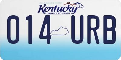 KY license plate 014URB