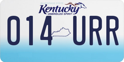 KY license plate 014URR
