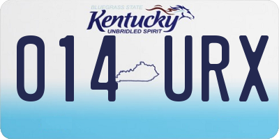 KY license plate 014URX