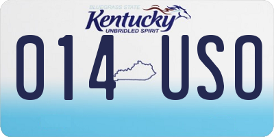 KY license plate 014USO