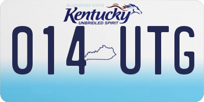 KY license plate 014UTG
