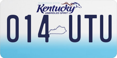 KY license plate 014UTU