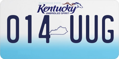 KY license plate 014UUG