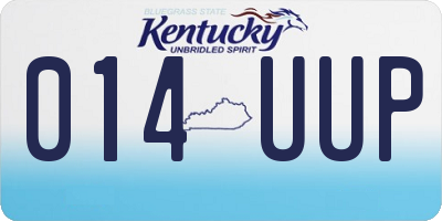 KY license plate 014UUP