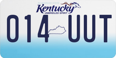 KY license plate 014UUT