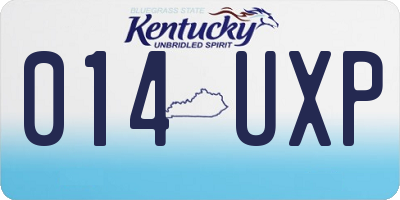 KY license plate 014UXP