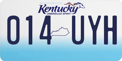 KY license plate 014UYH