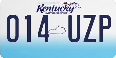 KY license plate 014UZP