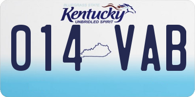 KY license plate 014VAB