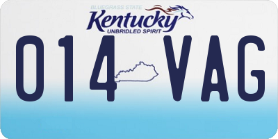 KY license plate 014VAG