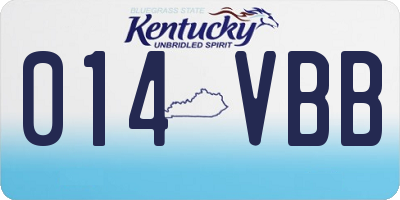 KY license plate 014VBB