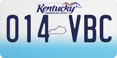 KY license plate 014VBC