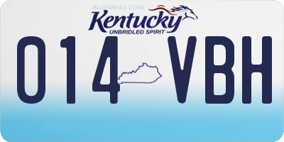 KY license plate 014VBH