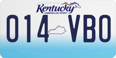 KY license plate 014VBO