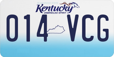 KY license plate 014VCG