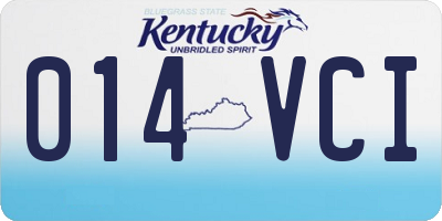KY license plate 014VCI