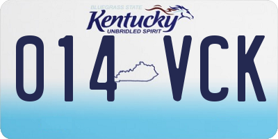 KY license plate 014VCK