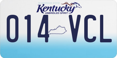 KY license plate 014VCL