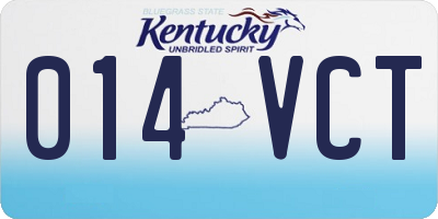 KY license plate 014VCT