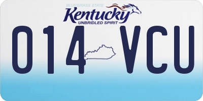 KY license plate 014VCU