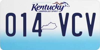 KY license plate 014VCV